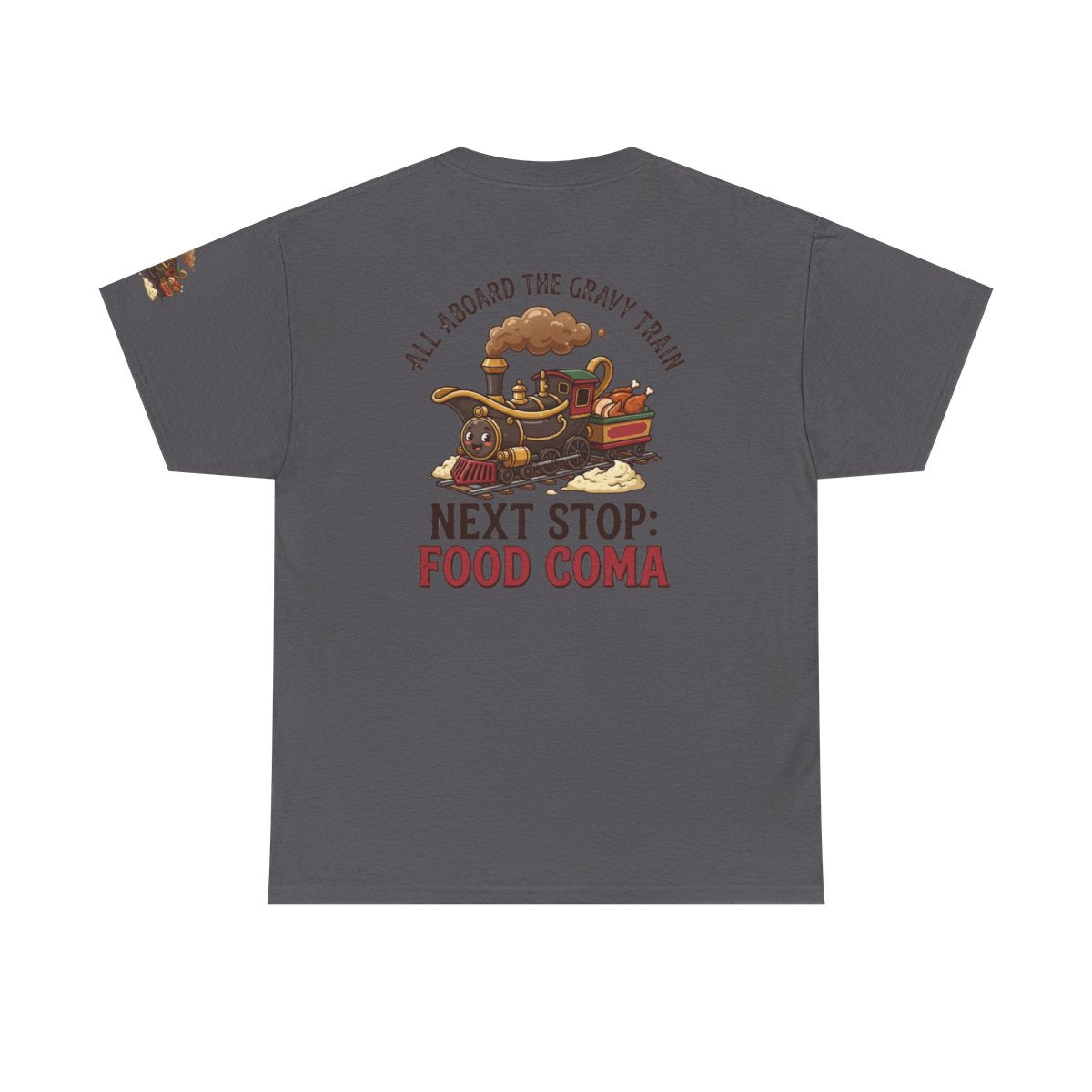 Color: Charcoal | Next Stop Food Coma Premium Graphic Tee