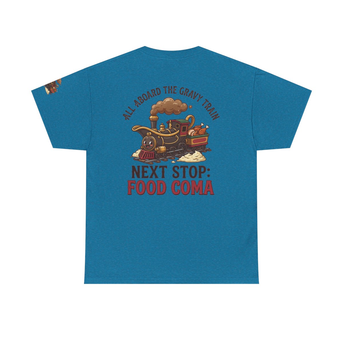 Color: Antique Sapphire | Next Stop Food Coma Premium Graphic Tee