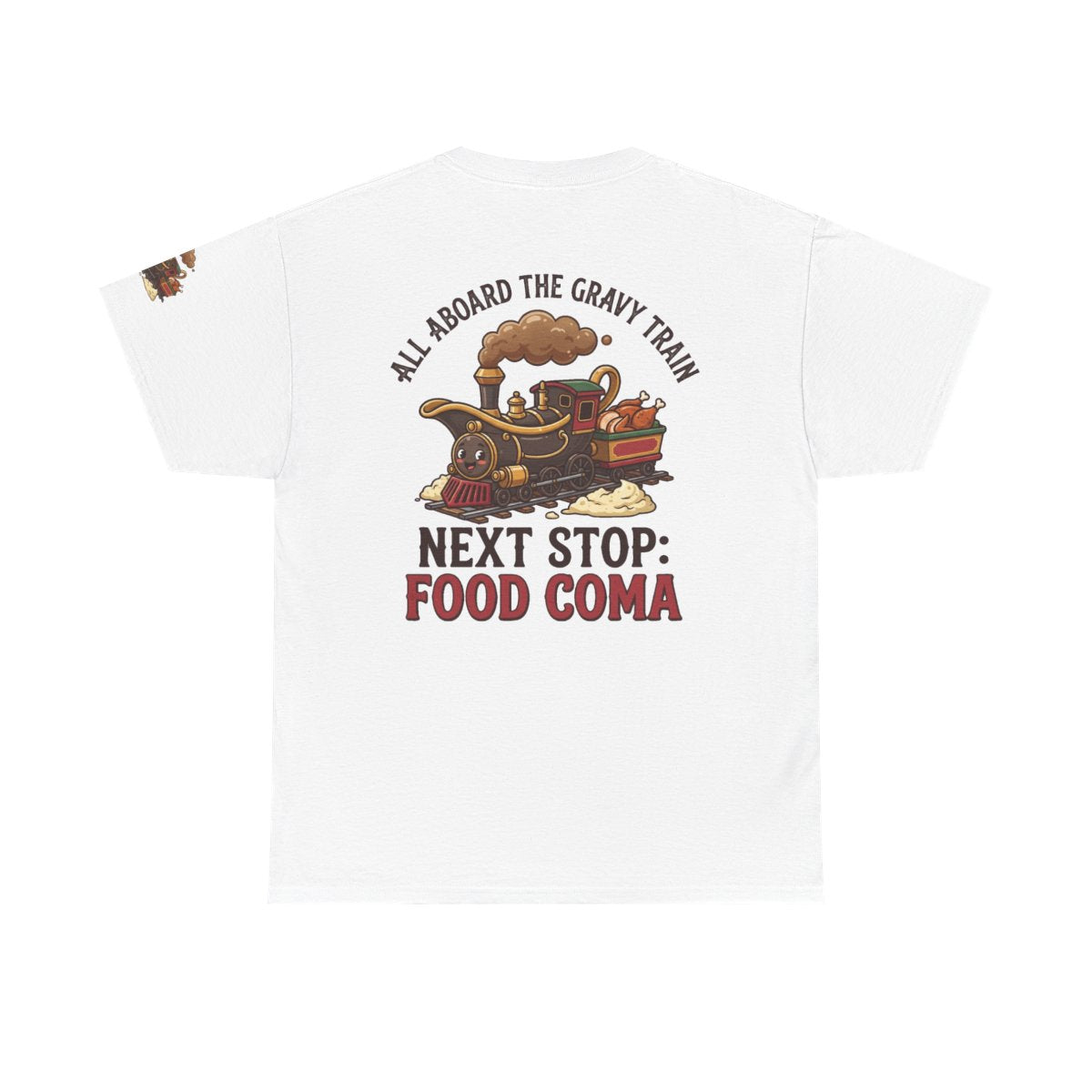 Color: White | Next Stop Food Coma Premium Graphic Tee