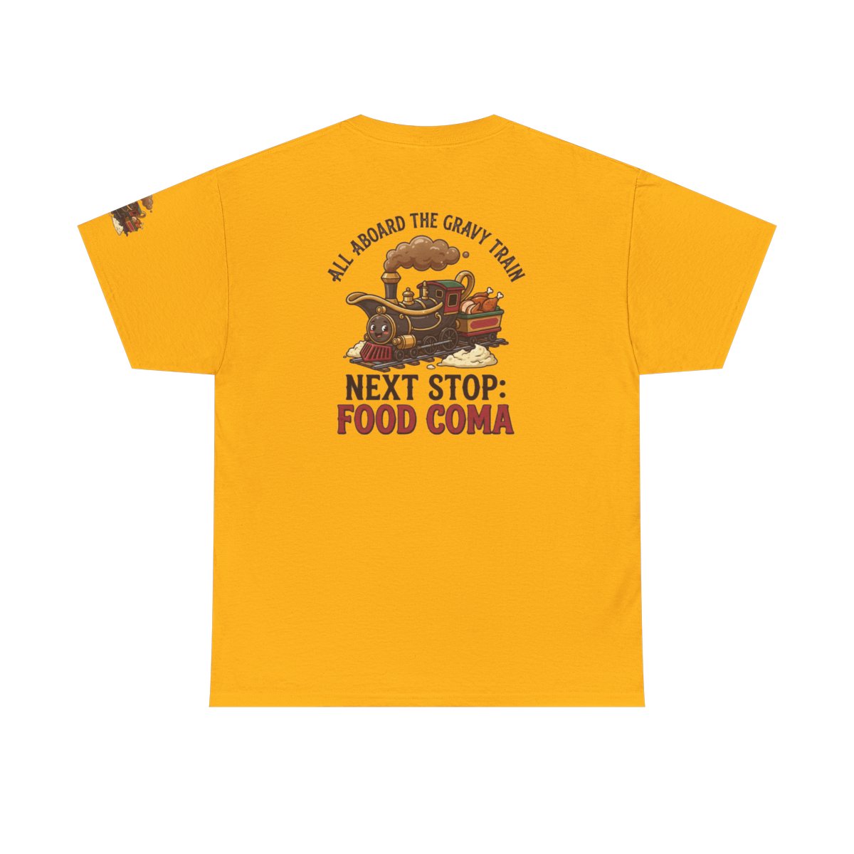 Color: Gold | Next Stop Food Coma Premium Graphic Tee