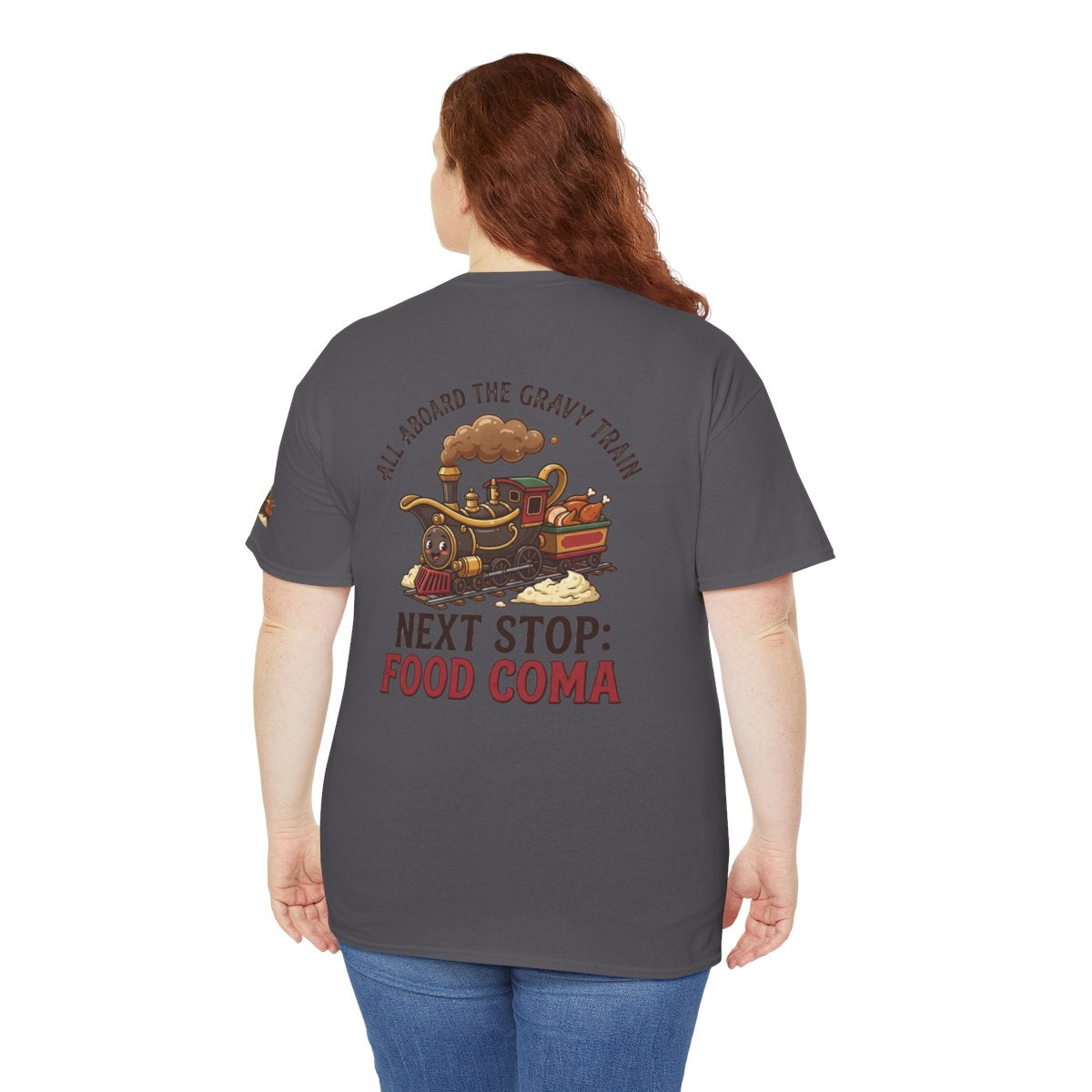 Color: Charcoal | Next Stop Food Coma Premium Graphic Tee