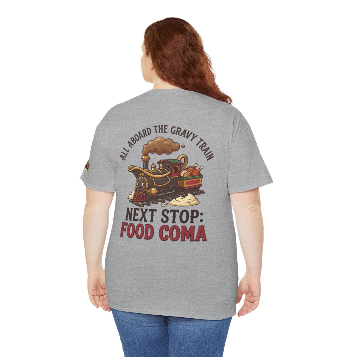 Color: Sport Grey | Next Stop Food Coma Premium Graphic Tee