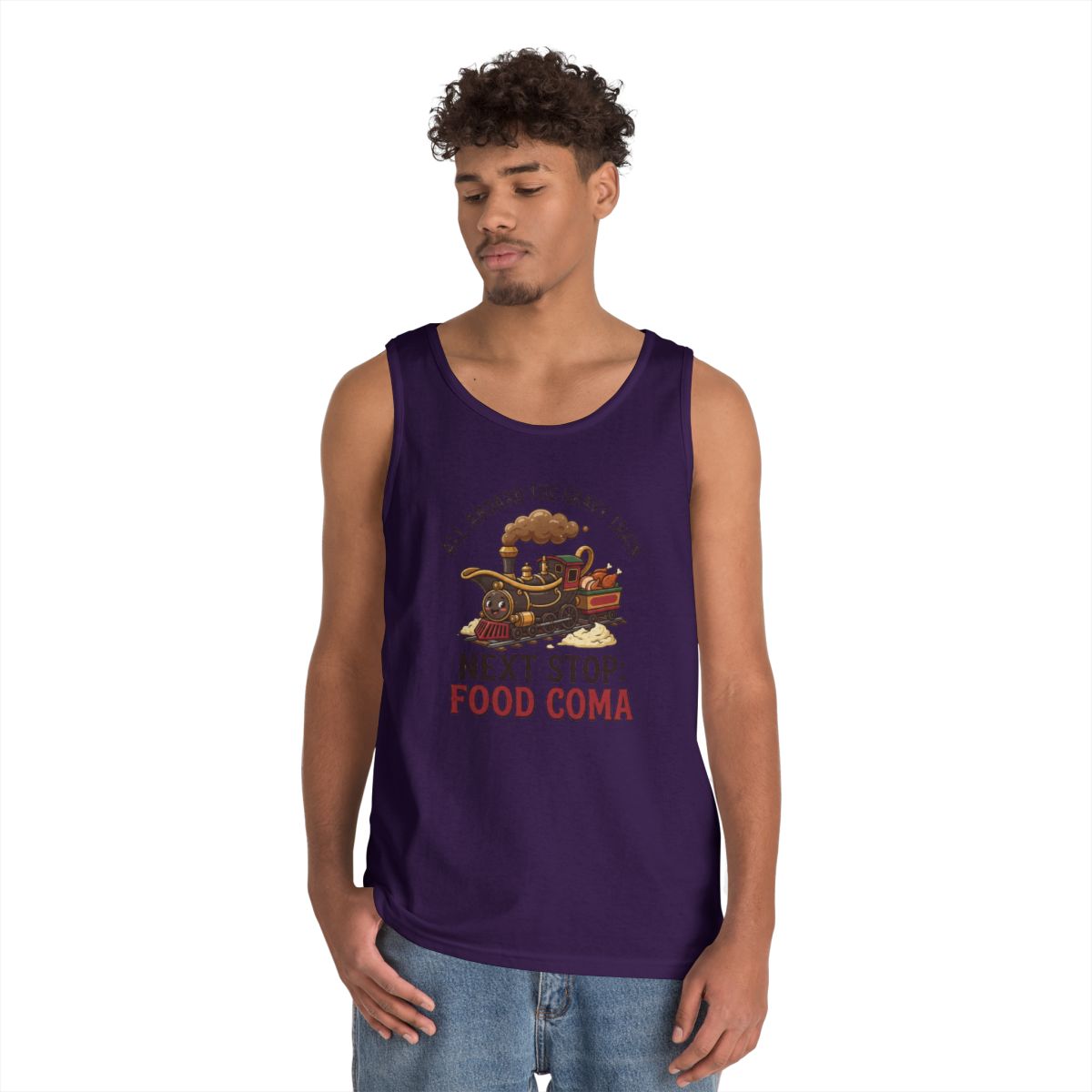 Color: Purple | Next Stop Food Coma Tank Top