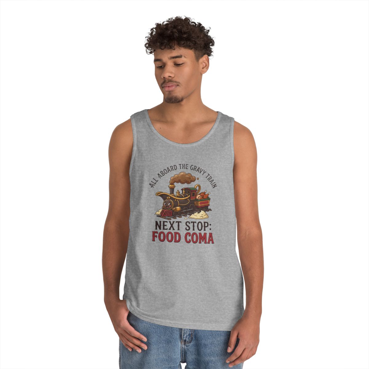 Color: Sport Grey | Next Stop Food Coma Tank Top