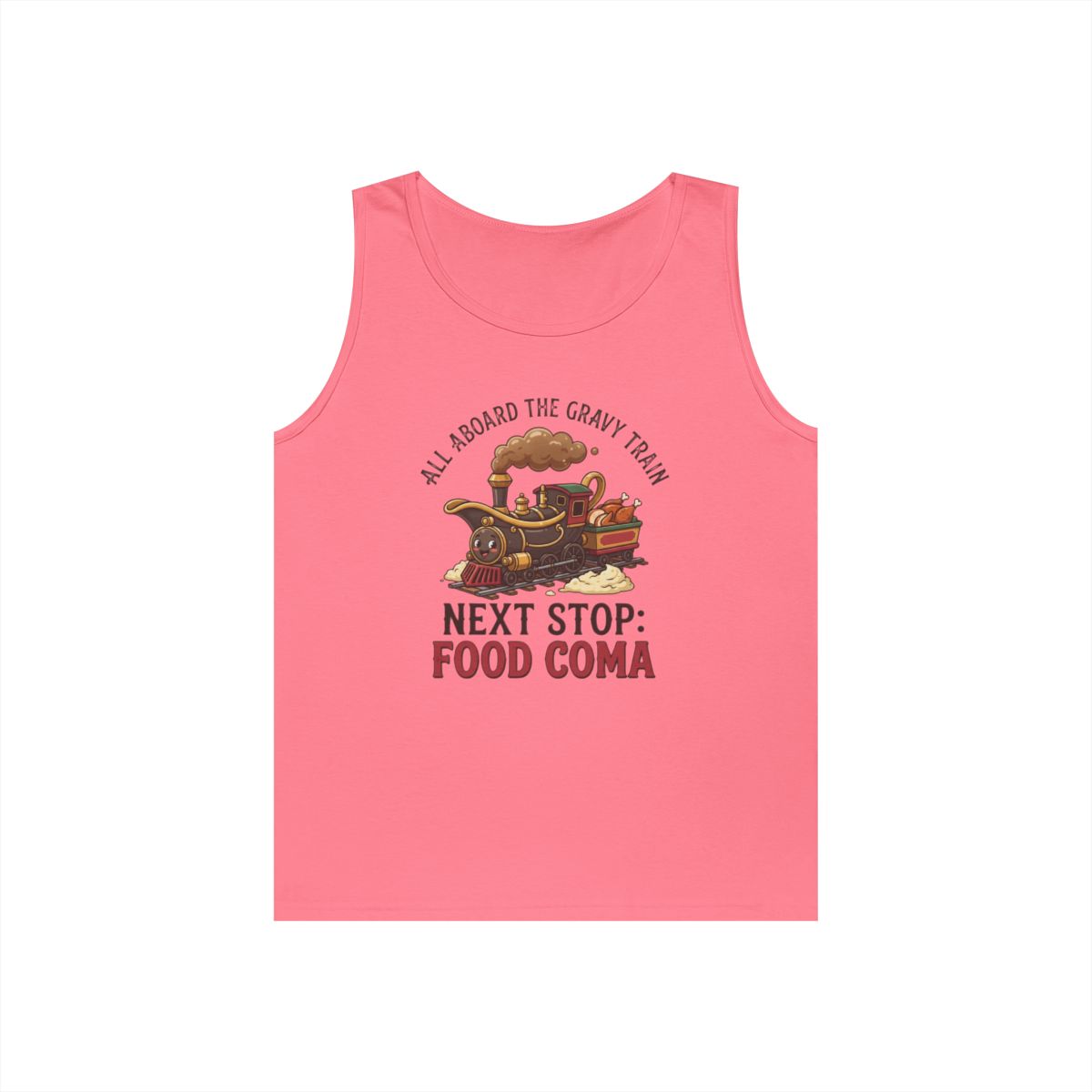 Color: Safety Pink | Next Stop Food Coma Tank Top