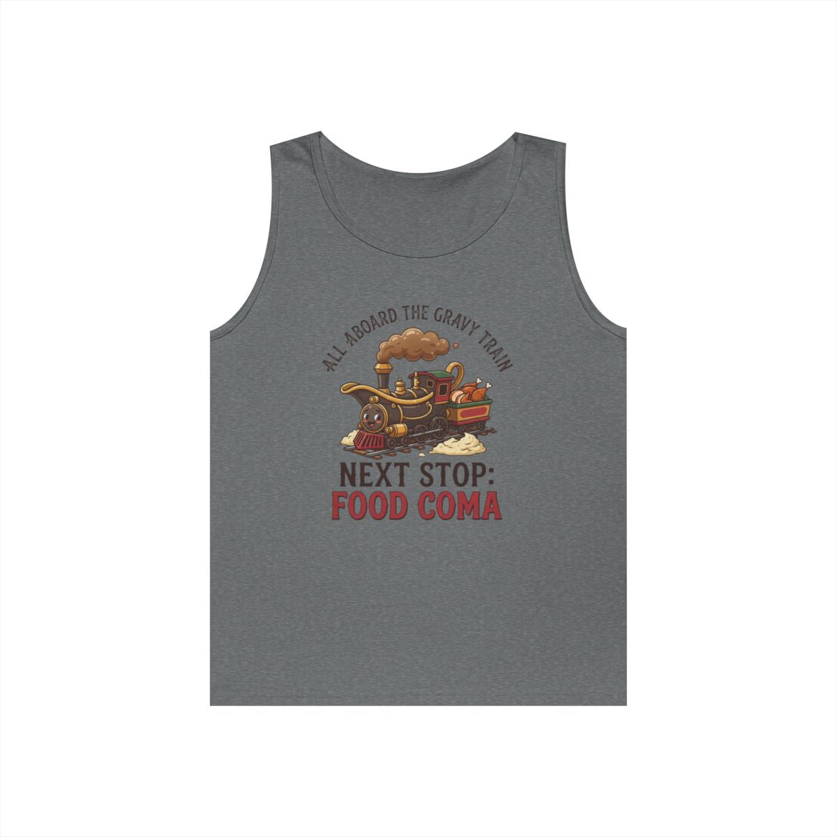 Color: Graphite Heather | Next Stop Food Coma Tank Top