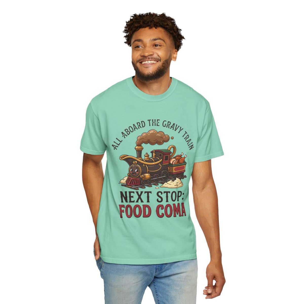 Color: Island Reef | Next Stop Food Coma Unisex Garment-Dyed Tee