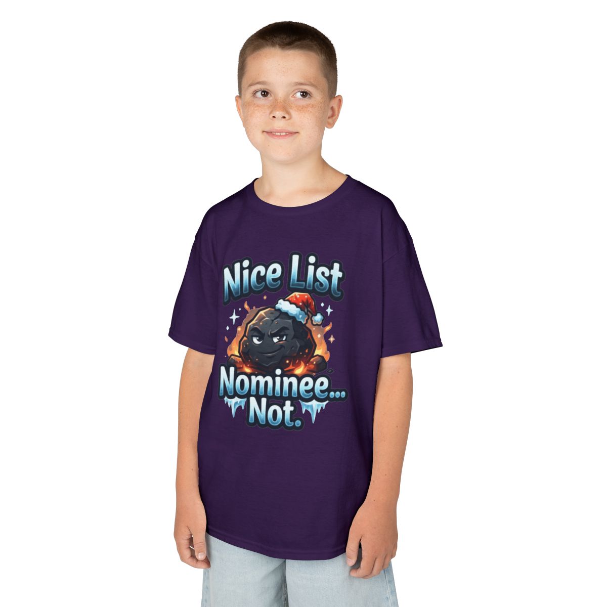 Color: Purple | Nice List Nominee Kids Tee