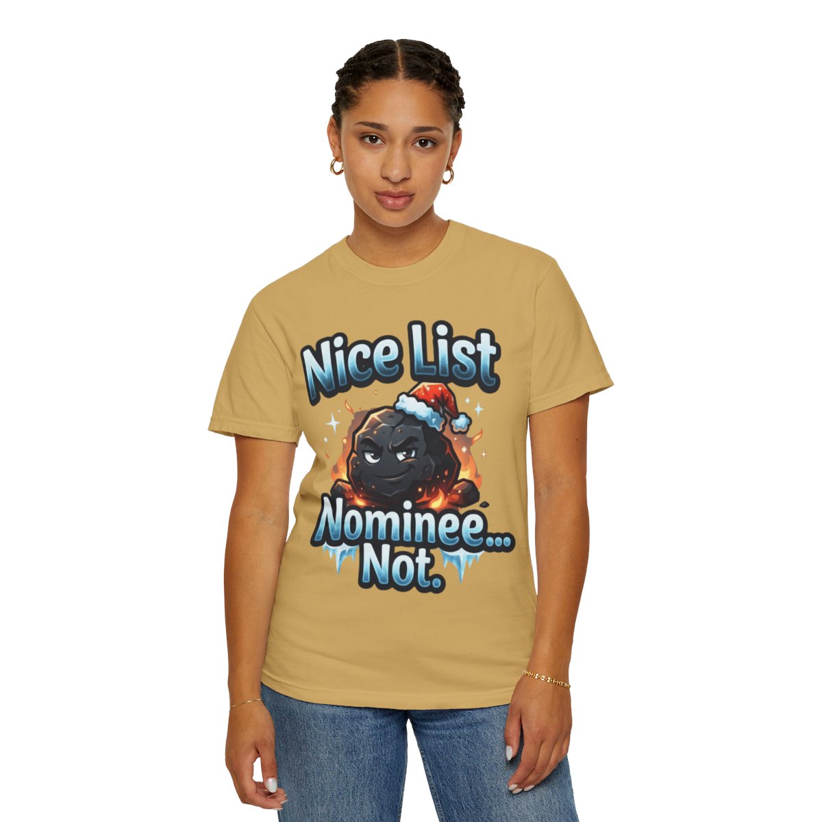 Color: Mustard | Nice List Nominee Unisex Garment-Dyed Tee