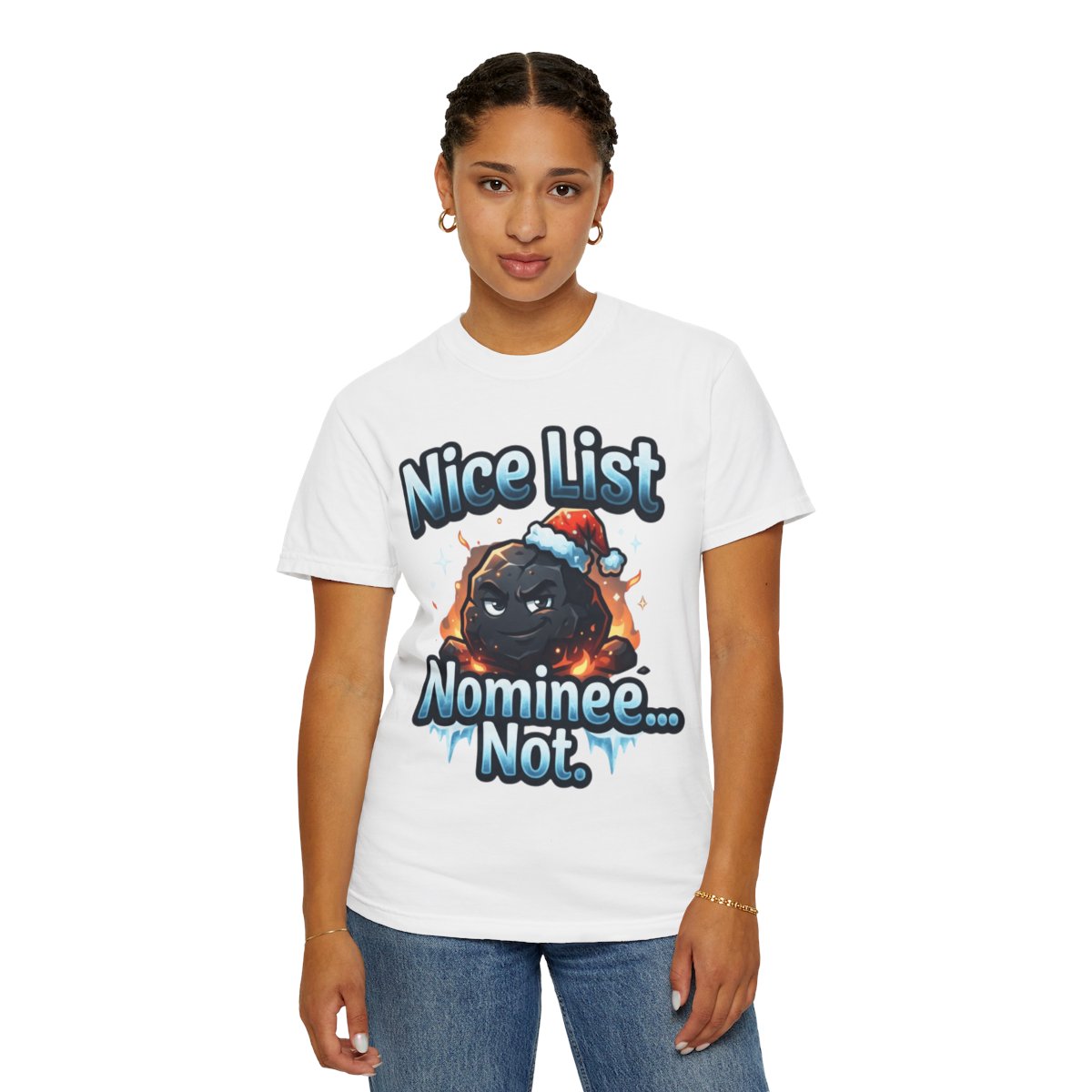 Color: White | Nice List Nominee Unisex Garment-Dyed Tee