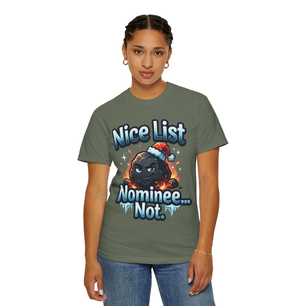 Color: Moss | Nice List Nominee Unisex Garment-Dyed Tee