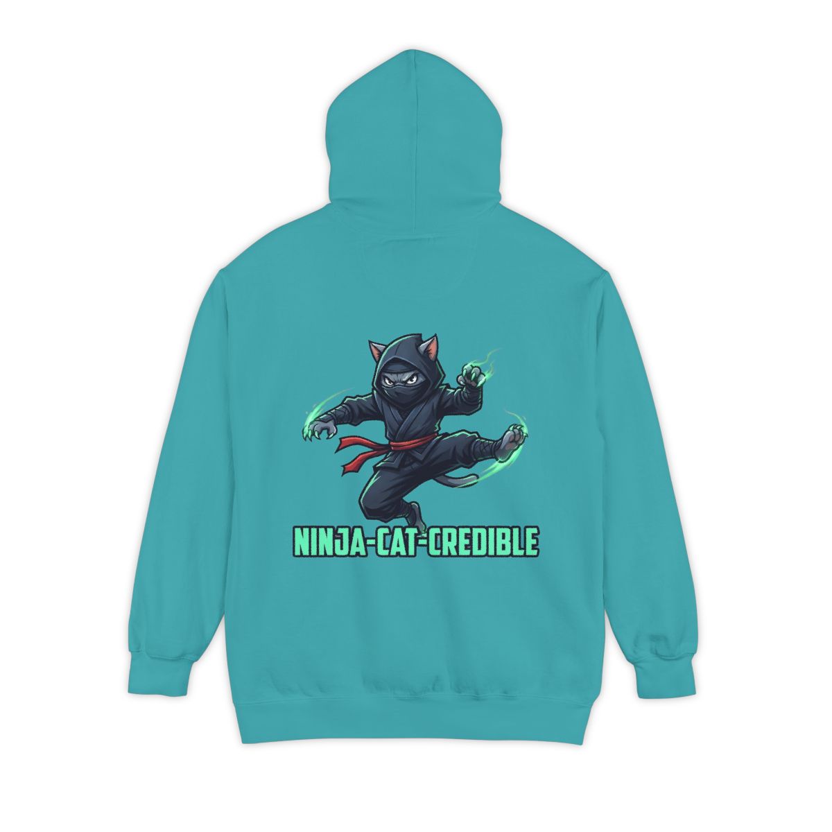 Color: Seafoam | Ninja Cat Credible Garment-Dyed Hoodie