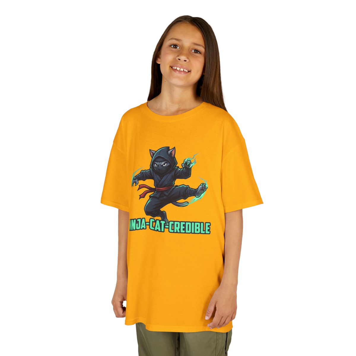 Color: Gold | Ninja Cat Credible Kids Tee