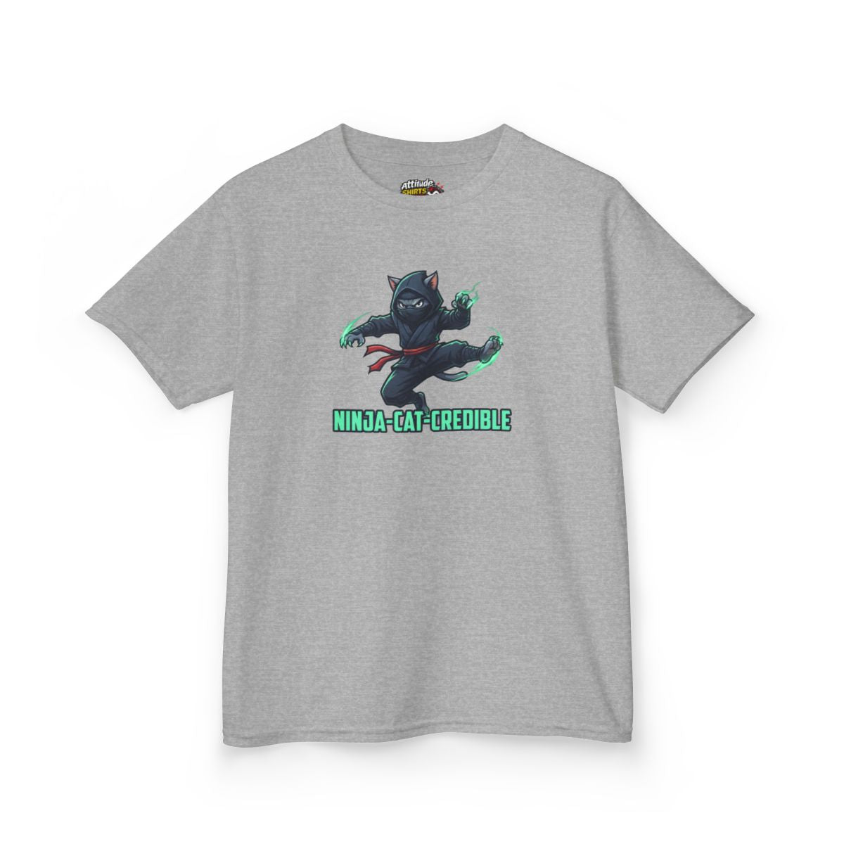 Color: Sport Grey | Ninja Cat Credible Kids Tee