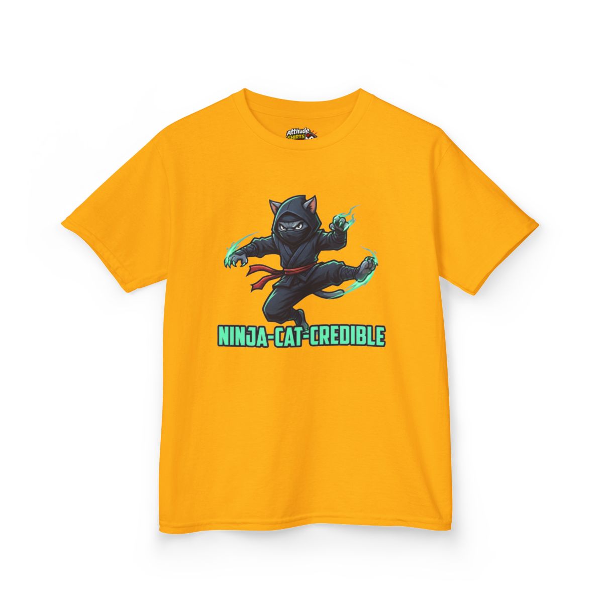 Color: Gold | Ninja Cat Credible Kids Tee