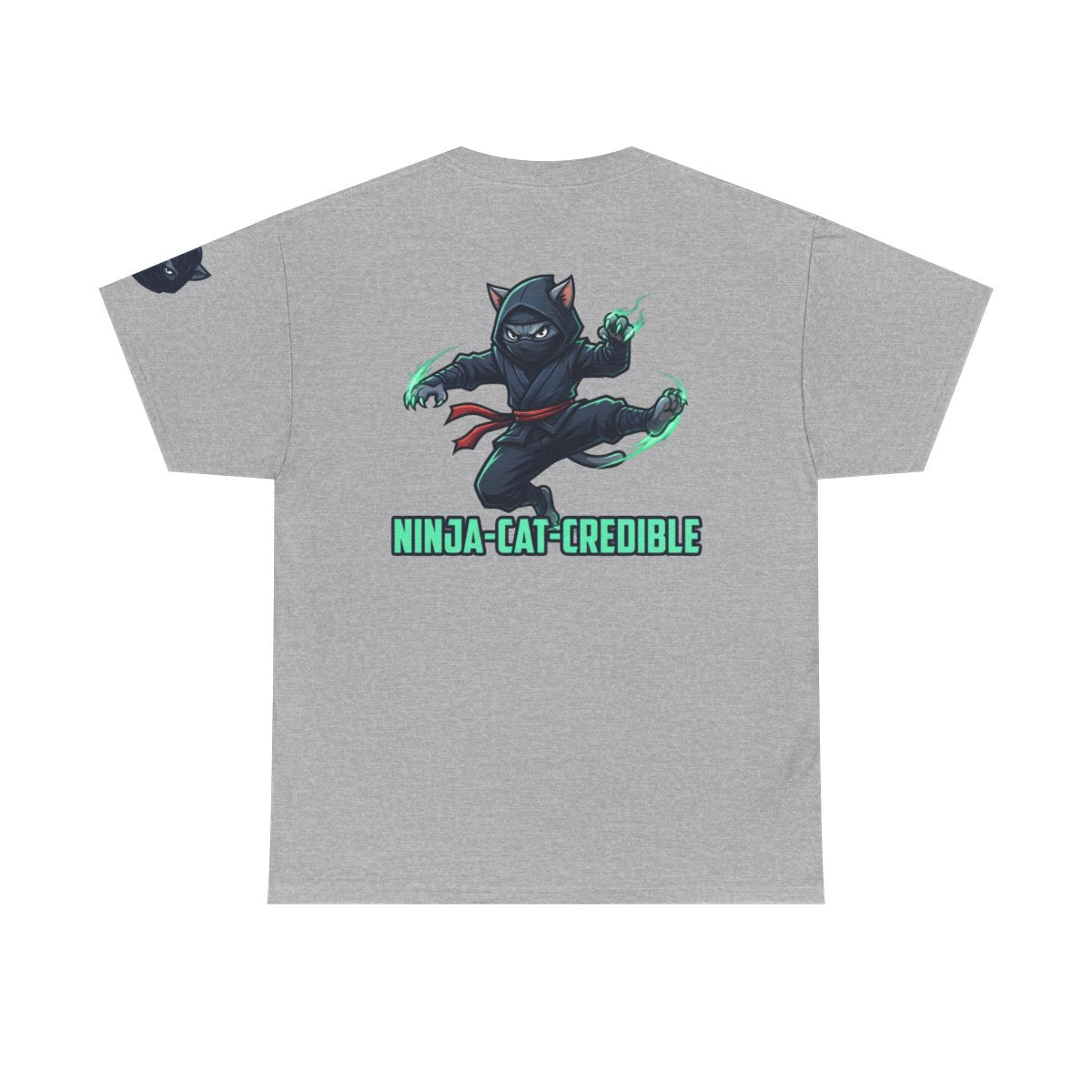 Color: Sport Grey | Ninja Cat Credible Premium Graphic Tee
