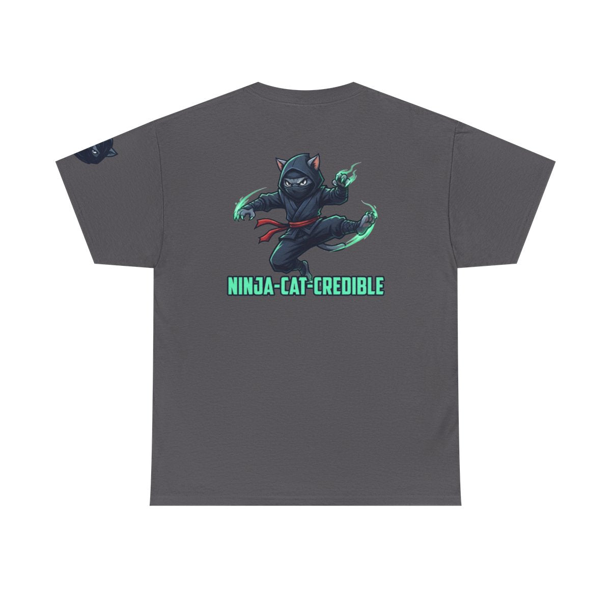Color: Charcoal | Ninja Cat Credible Premium Graphic Tee