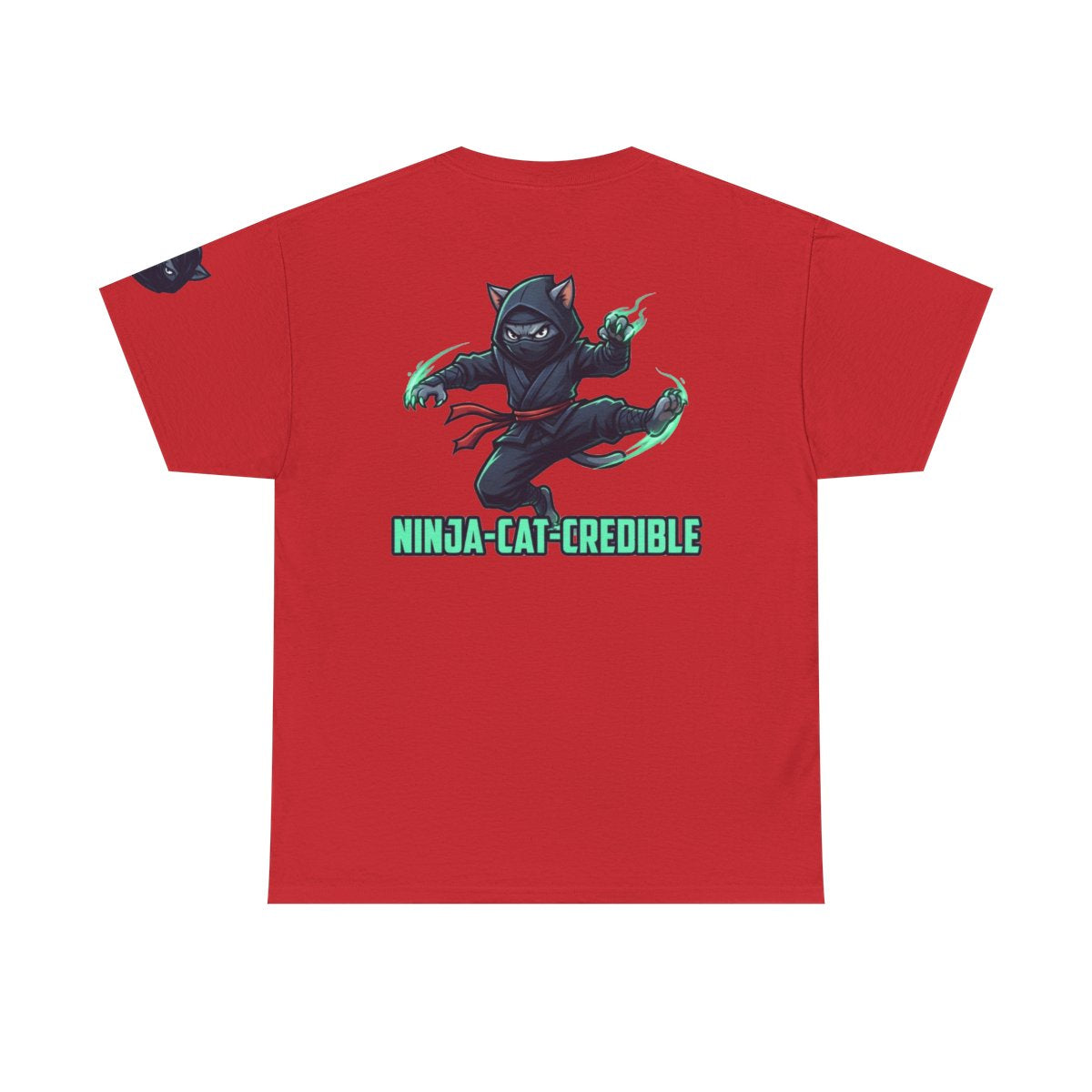 Color: Red | Ninja Cat Credible Premium Graphic Tee