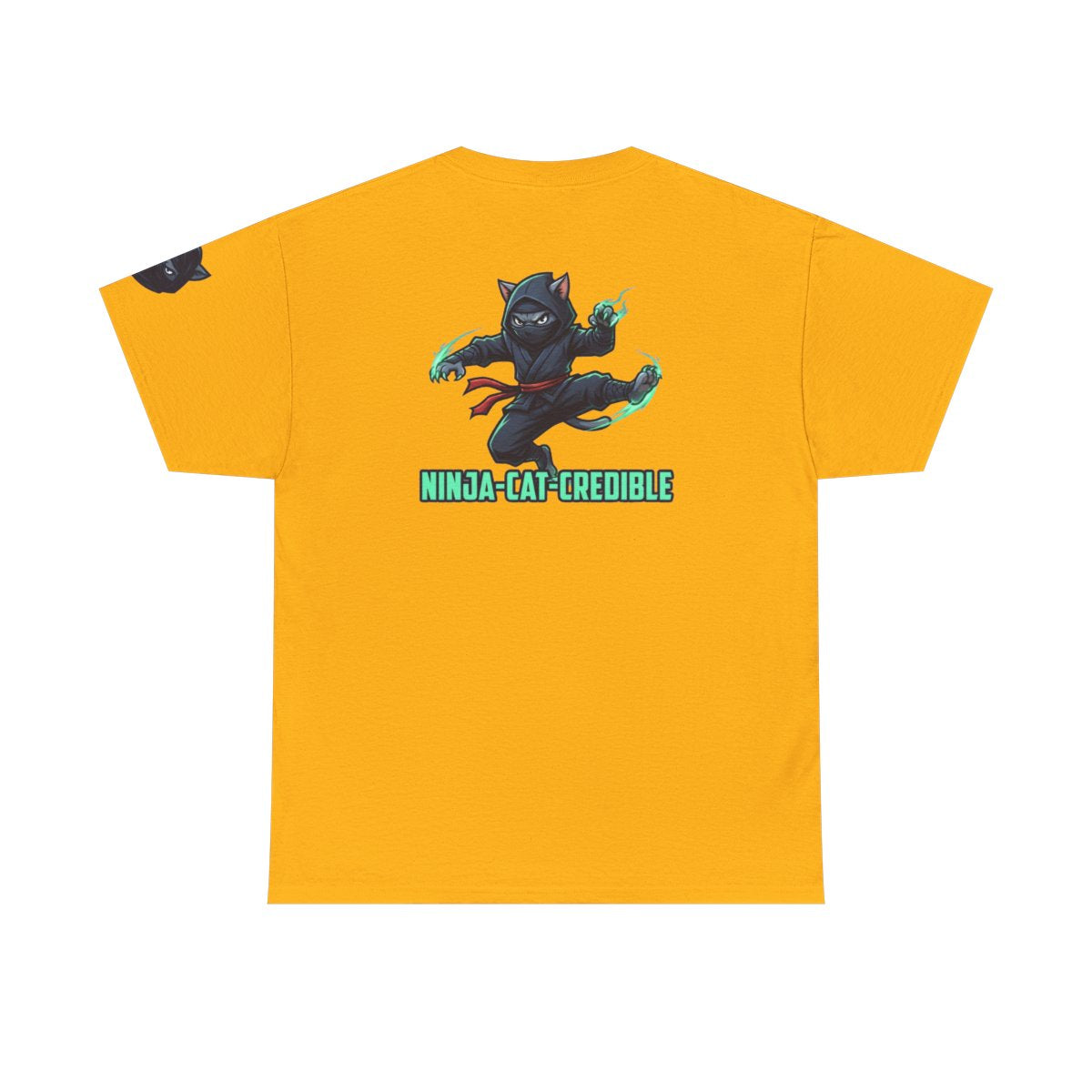 Color: Gold | Ninja Cat Credible Premium Graphic Tee