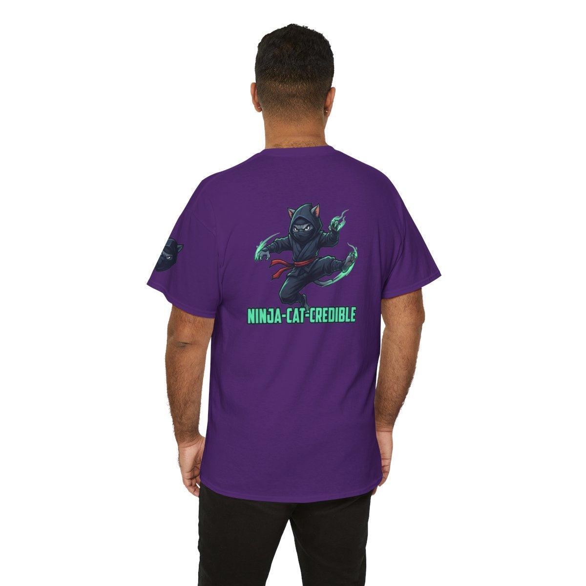 Color: Purple | Ninja Cat Credible Premium Graphic Tee