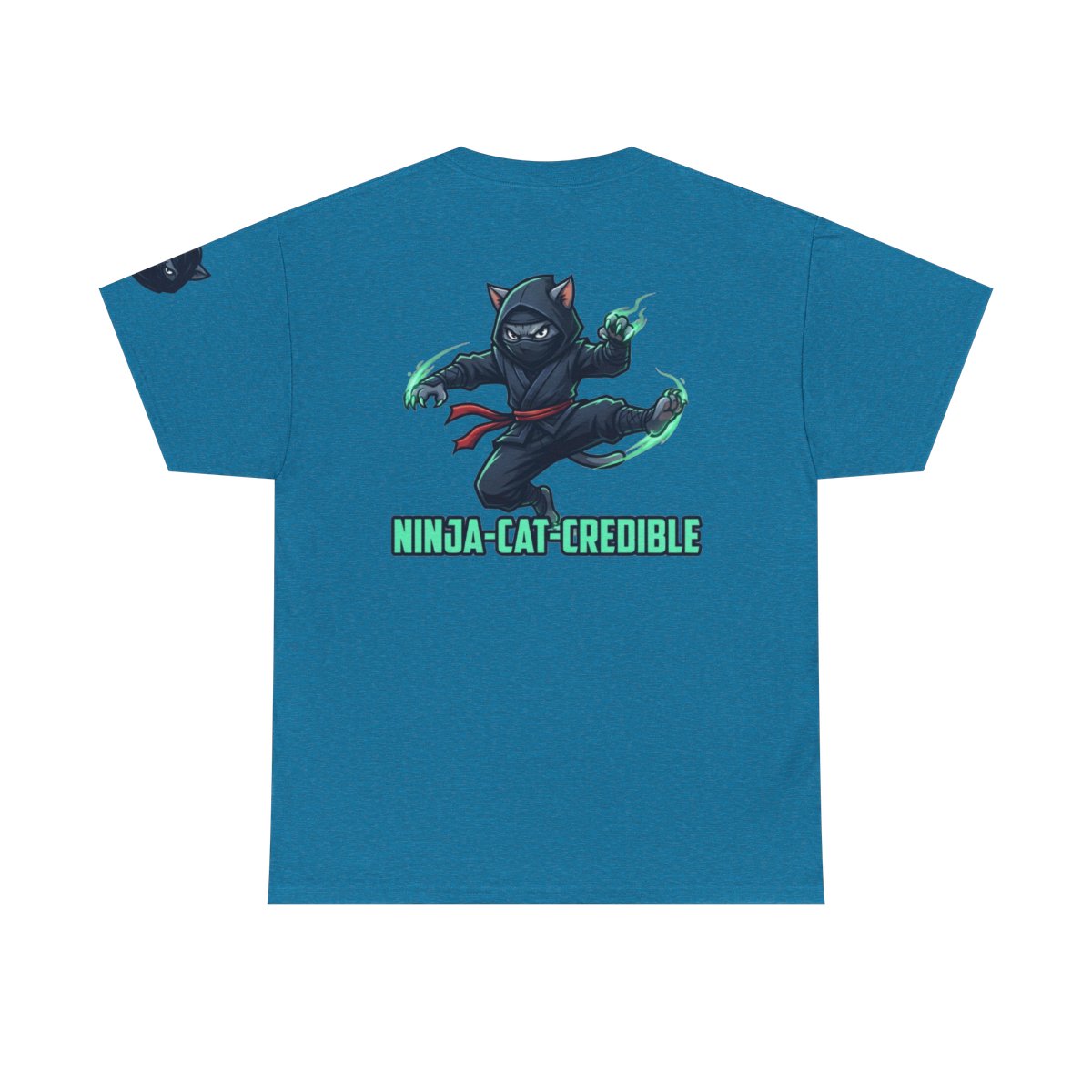 Color: Antique Sapphire | Ninja Cat Credible Premium Graphic Tee