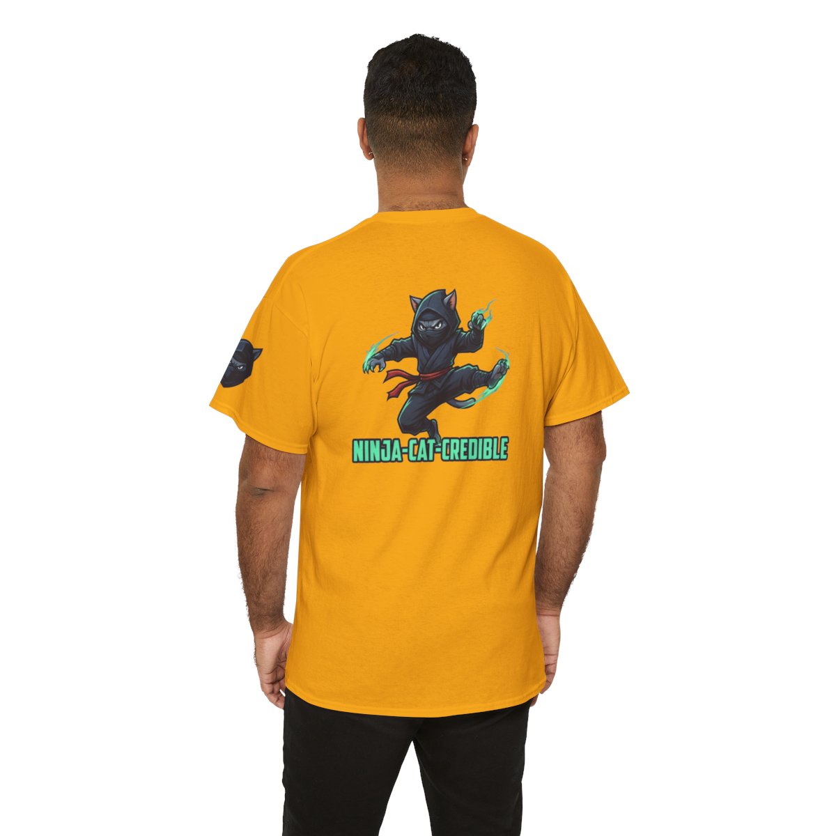 Color: Gold | Ninja Cat Credible Premium Graphic Tee