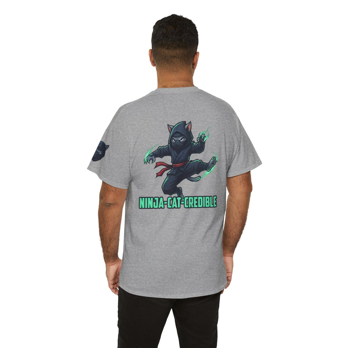 Color: Sport Grey | Ninja Cat Credible Premium Graphic Tee