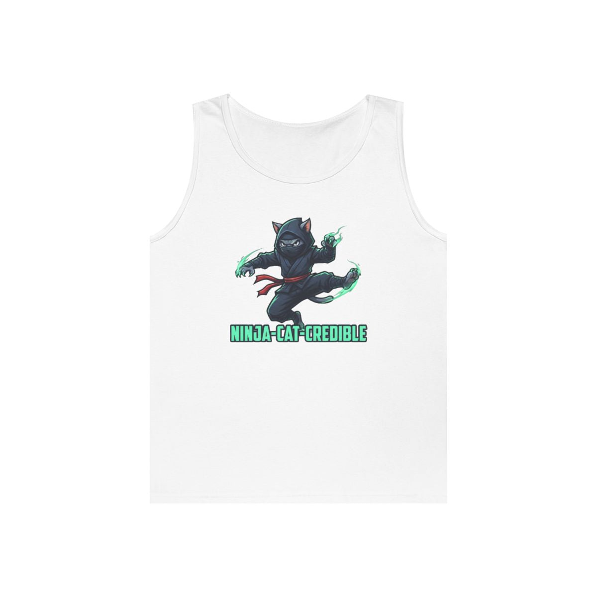 Color: White | Ninja Cat Credible Tank Top