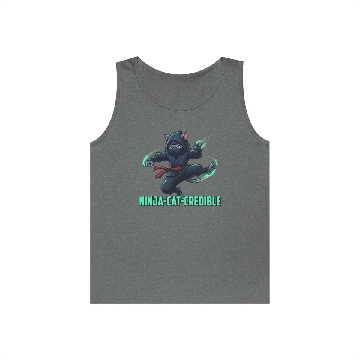 Color: Graphite Heather | Ninja Cat Credible Tank Top