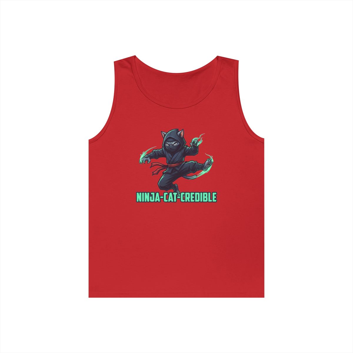 Color: Red | Ninja Cat Credible Tank Top