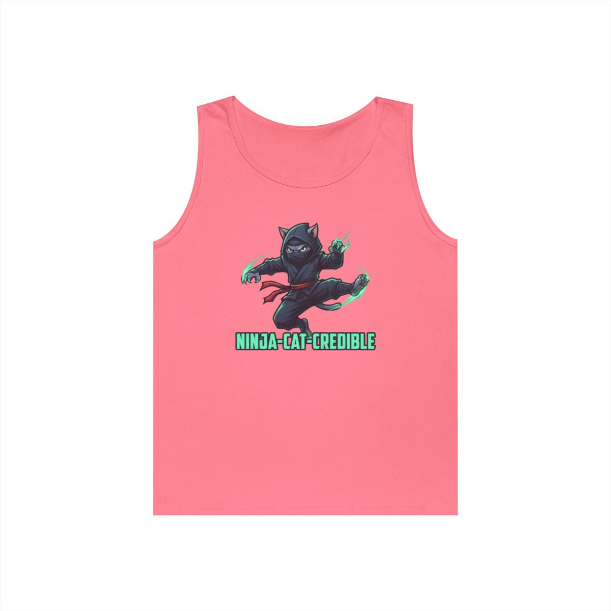 Color: Safety Pink | Ninja Cat Credible Tank Top
