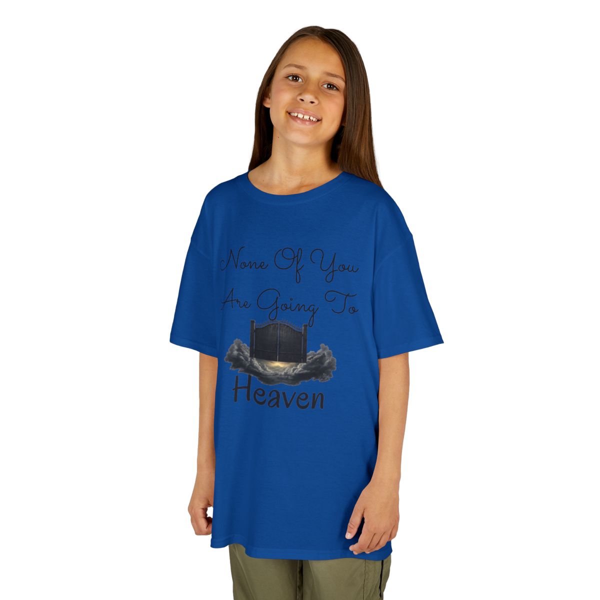 Color: Royal | None of You Are Going to Heaven Kids Tee