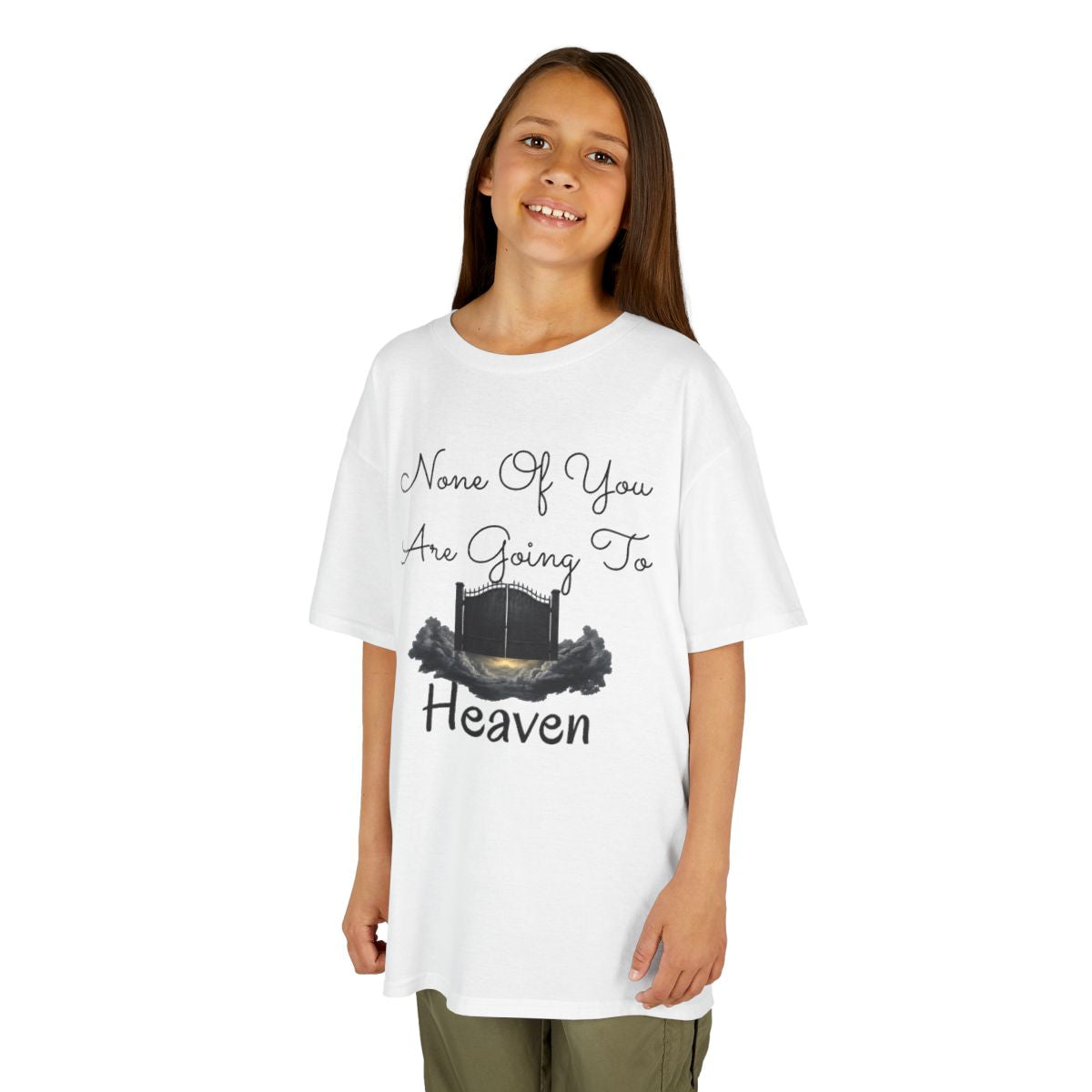 Color: White | None of You Are Going to Heaven Kids Tee