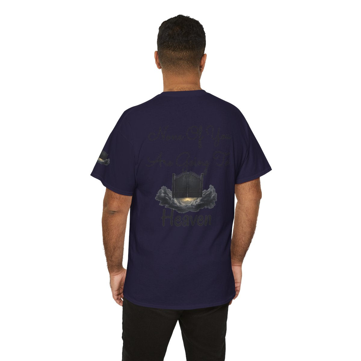 Color: Blackberry | None of You Are Going to Heaven Premium Graphic Tee