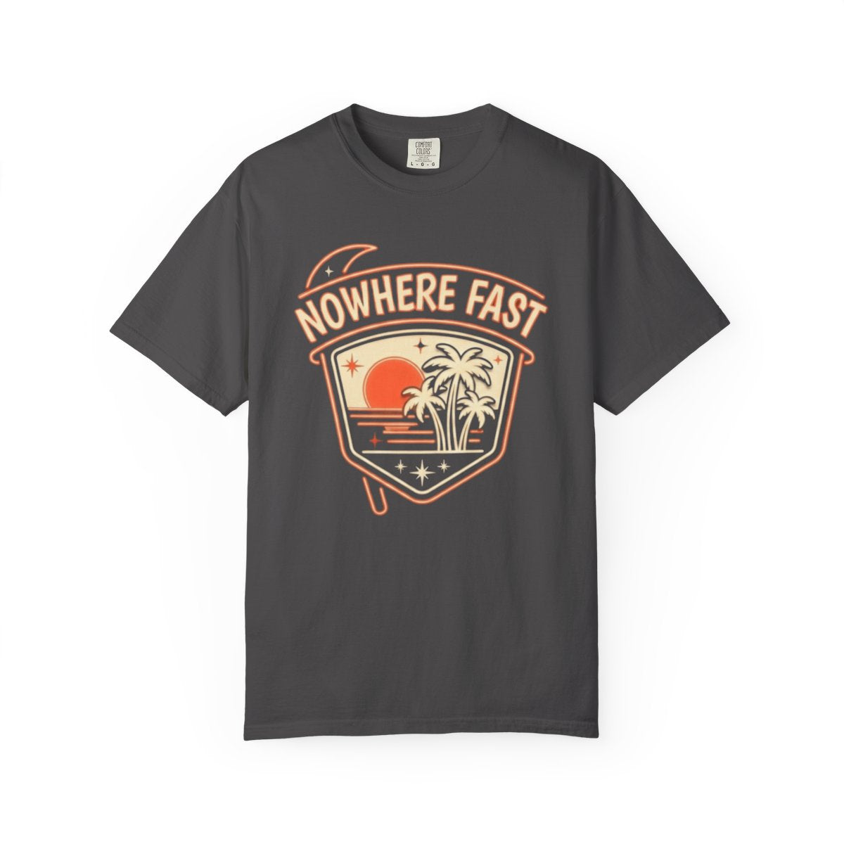 Color: Graphite | Nowhere Fast Unisex Garment-Dyed Tee