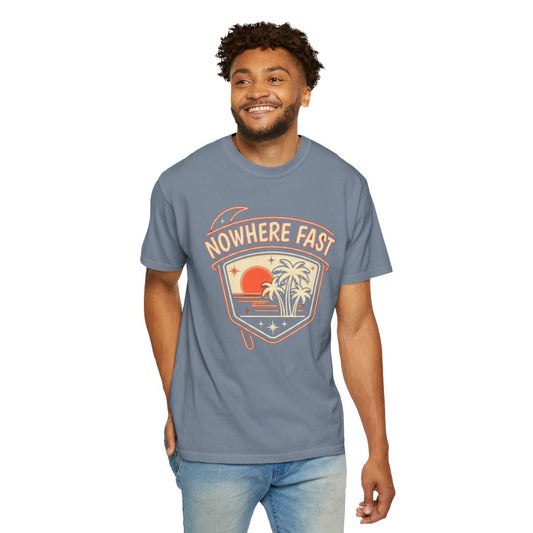 Color: Blue Jean | Nowhere Fast Unisex Garment-Dyed Tee