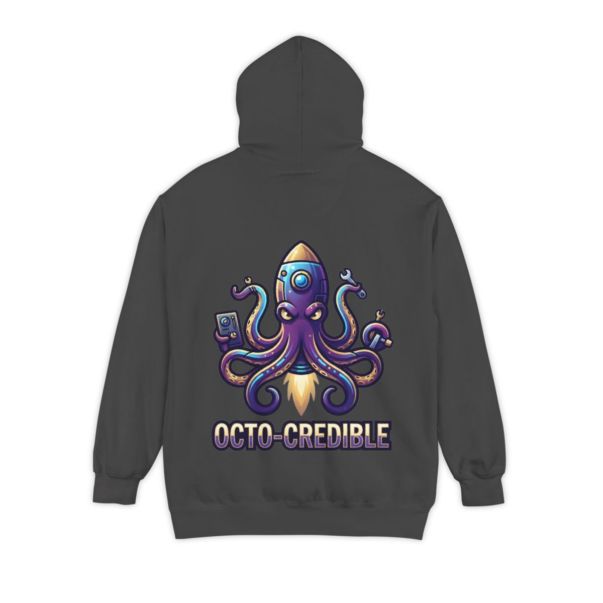 Color: Pepper | Octo Credible Garment-Dyed Hoodie