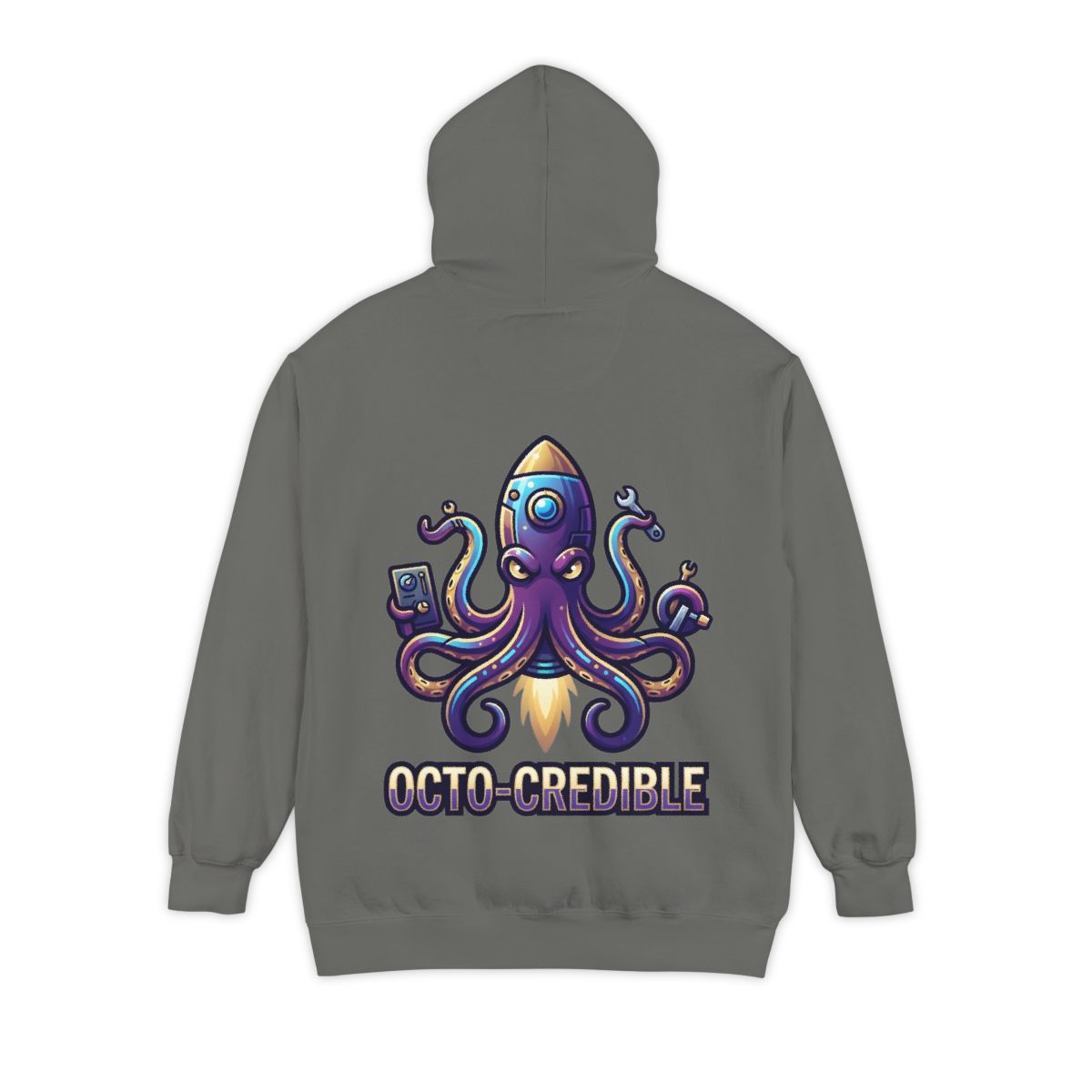 Color: Grey | Octo Credible Garment-Dyed Hoodie