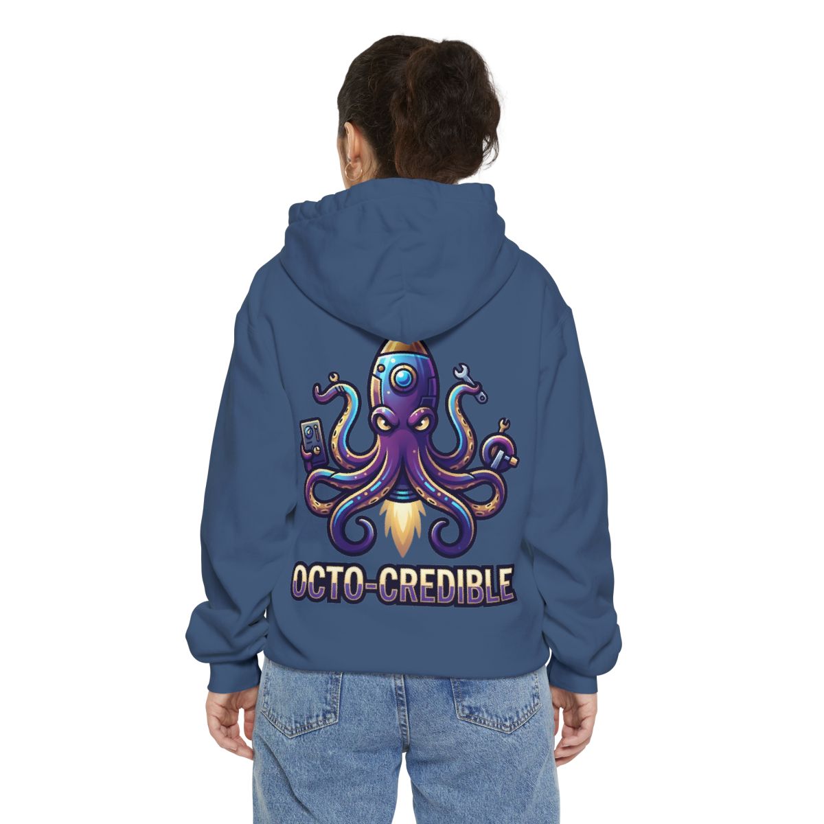 Color: True Navy | Octo Credible Garment-Dyed Hoodie
