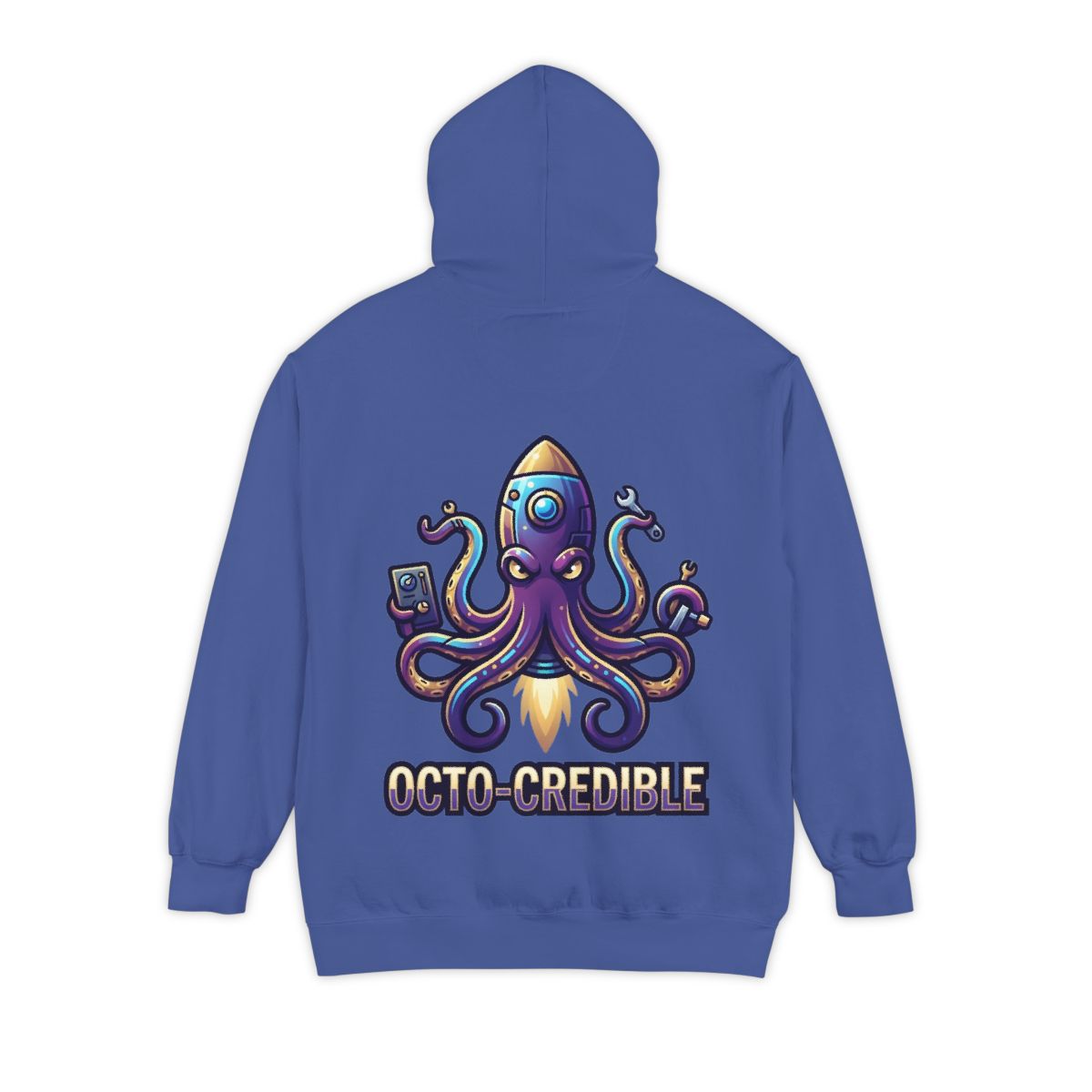 Color: Flo Blue | Octo Credible Garment-Dyed Hoodie
