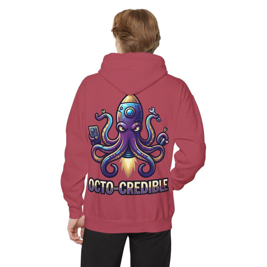 Color: Crimson | Octo Credible Garment-Dyed Hoodie
