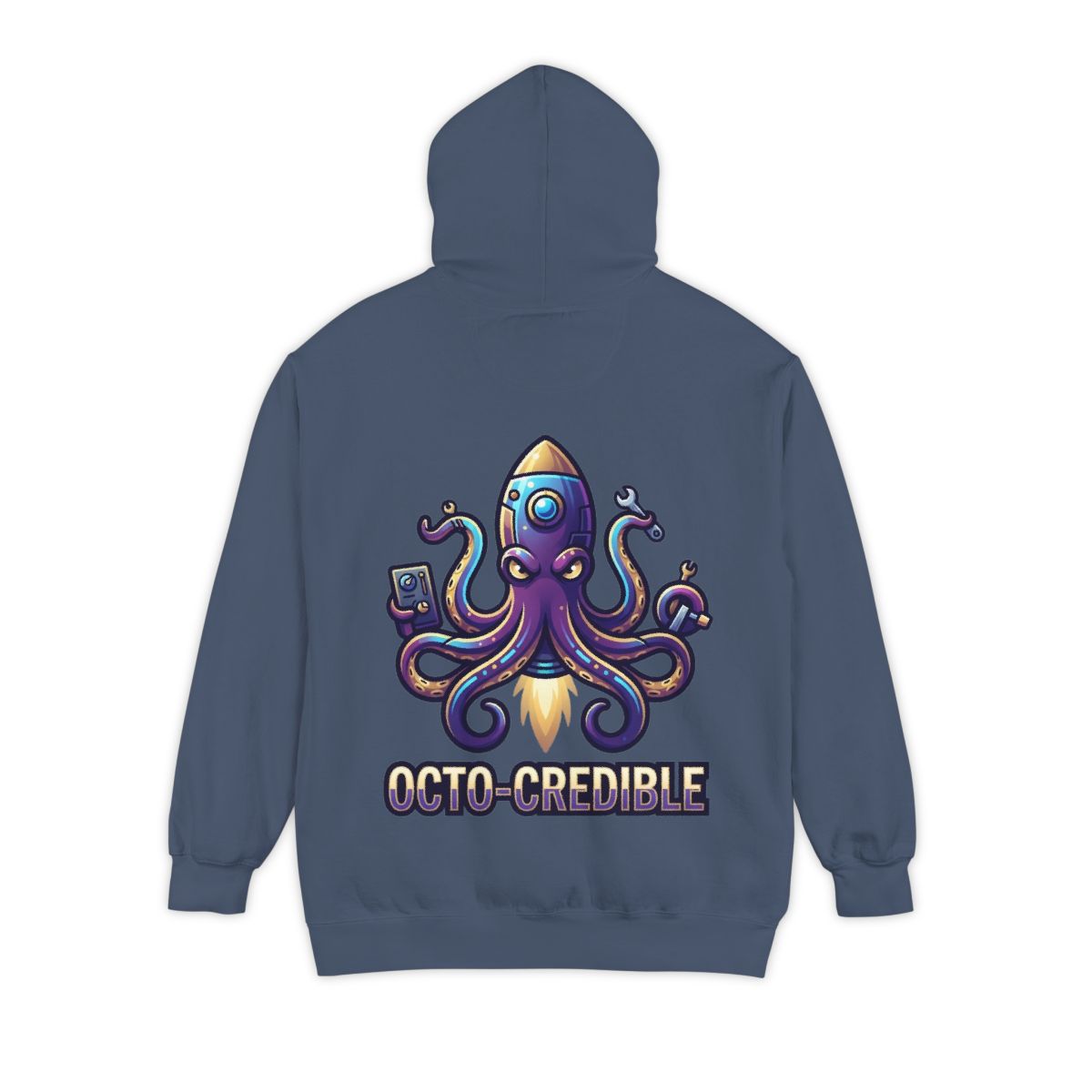 Color: Denim | Octo Credible Garment-Dyed Hoodie