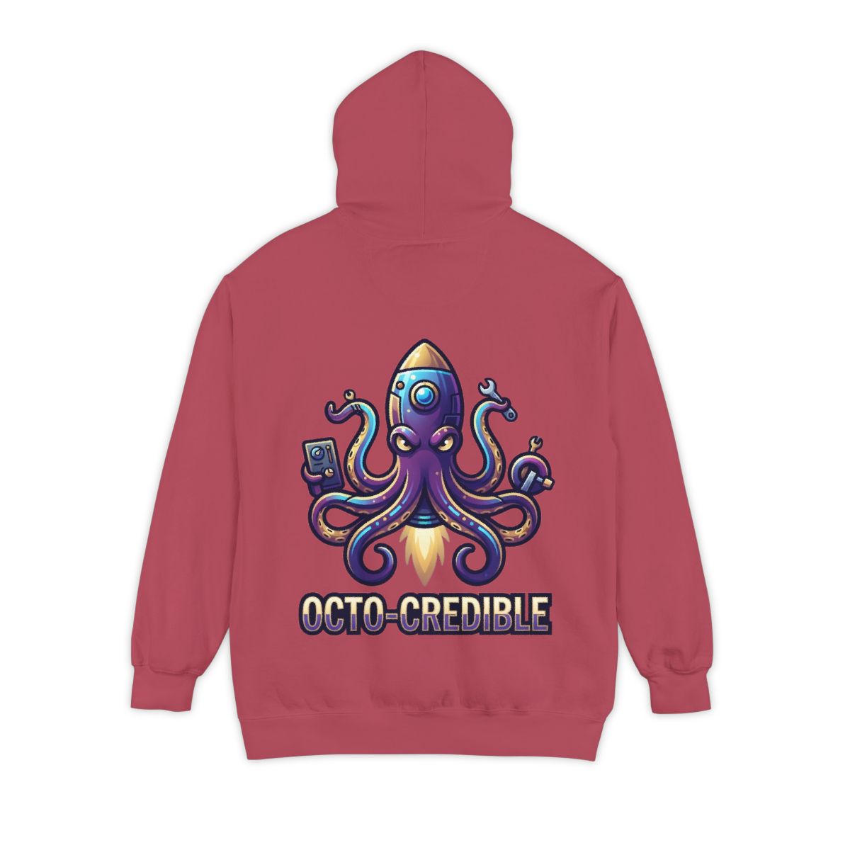 Color: Crimson | Octo Credible Garment-Dyed Hoodie