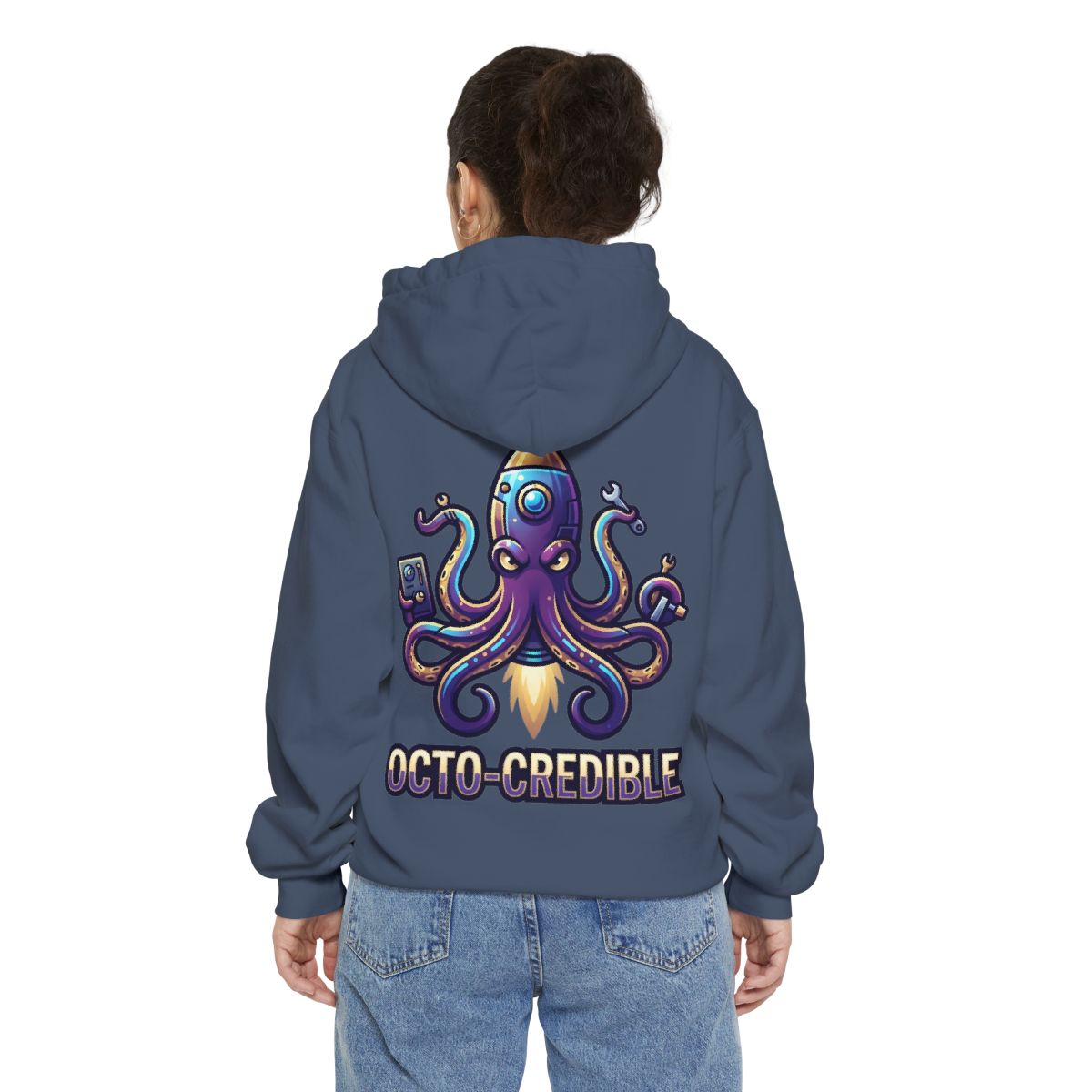 Color: Denim | Octo Credible Garment-Dyed Hoodie