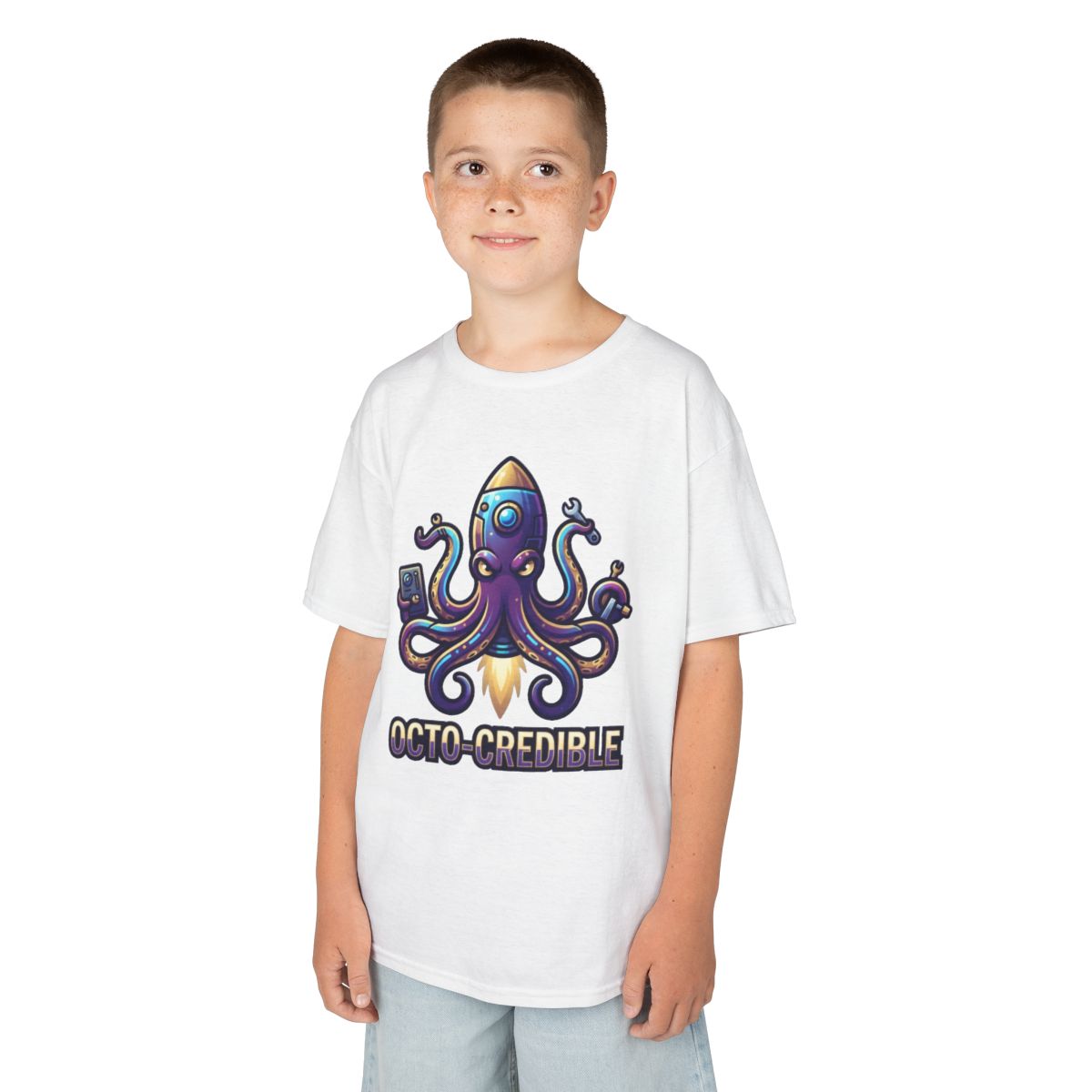 Color: White | Octo Credible Kids Tee