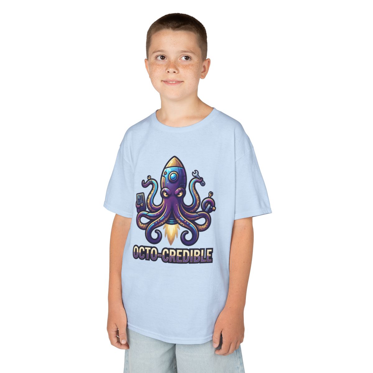 Color: Light Blue | Octo Credible Kids Tee