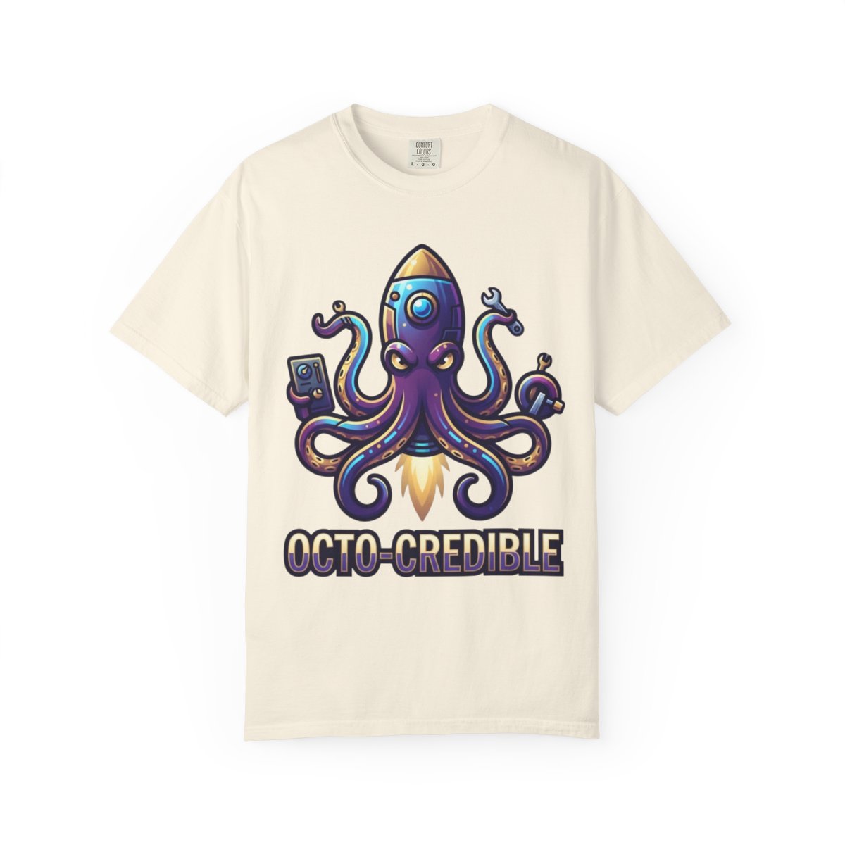 Color: Ivory | Octo Credible Unisex Garment-Dyed Tee