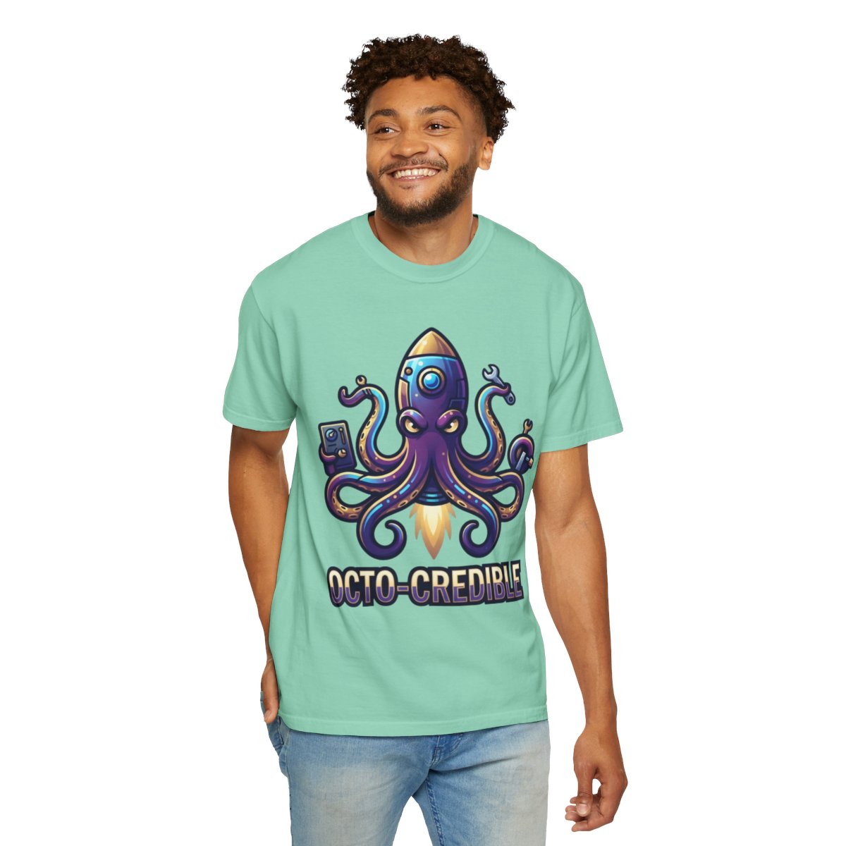 Color: Island Reef | Octo Credible Unisex Garment-Dyed Tee