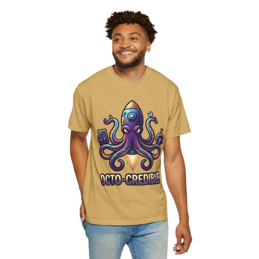 Color: Mustard | Octo Credible Unisex Garment-Dyed Tee