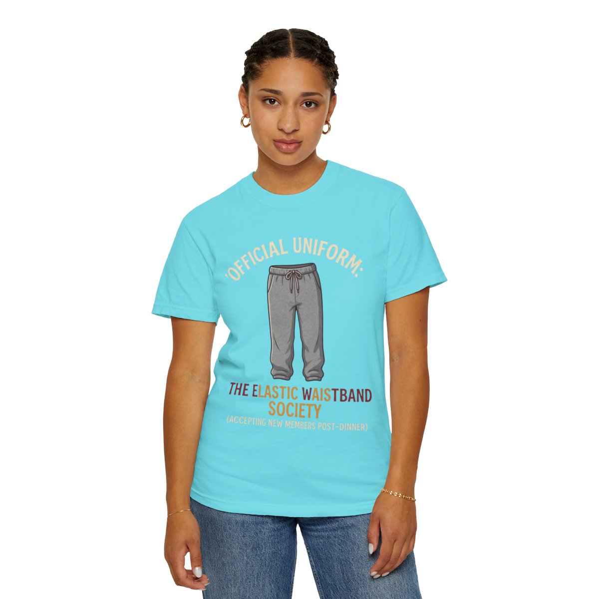 Color: Lagoon Blue | Offical Thanksgiving Uniform Unisex Garment-Dyed Tee